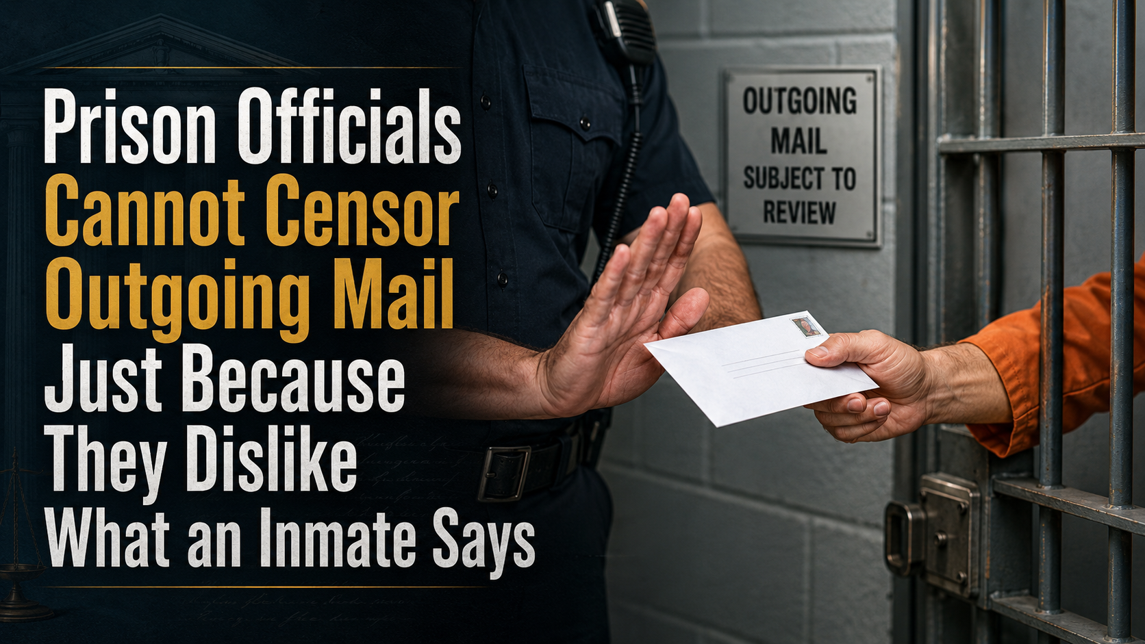 Prison Officials Cannot Censor Outgoing Mail Just Because They Dislike What an Inmate Says