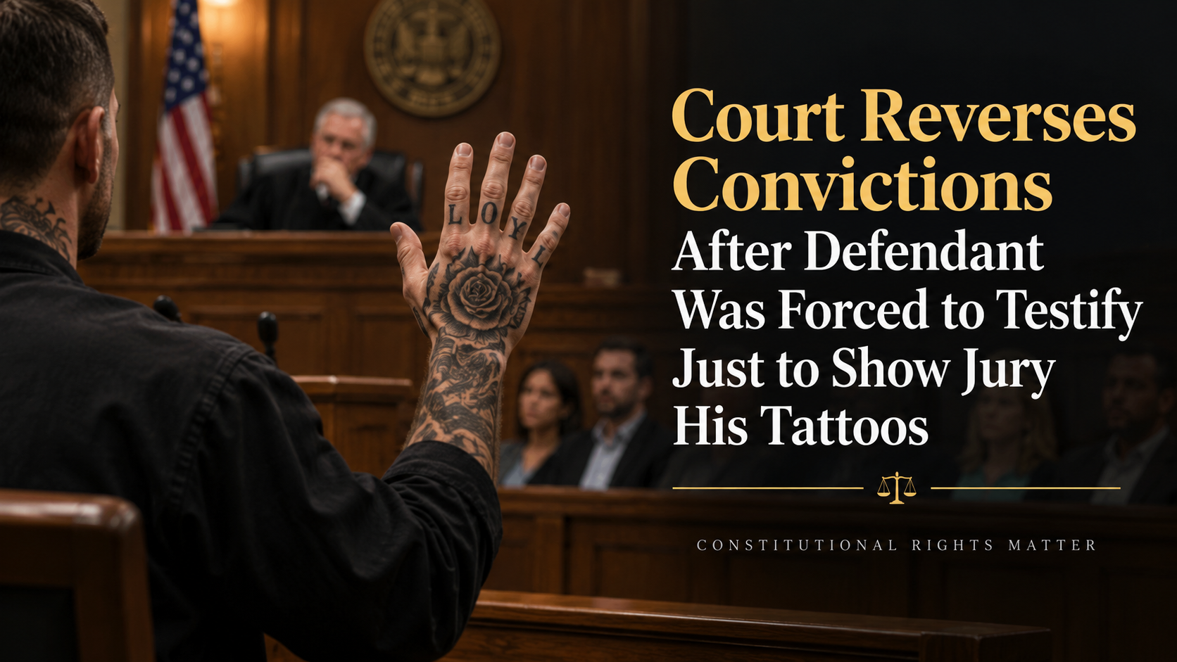 Court Reverses Convictions After Defendant Was Forced to Show Jury His Tattoos