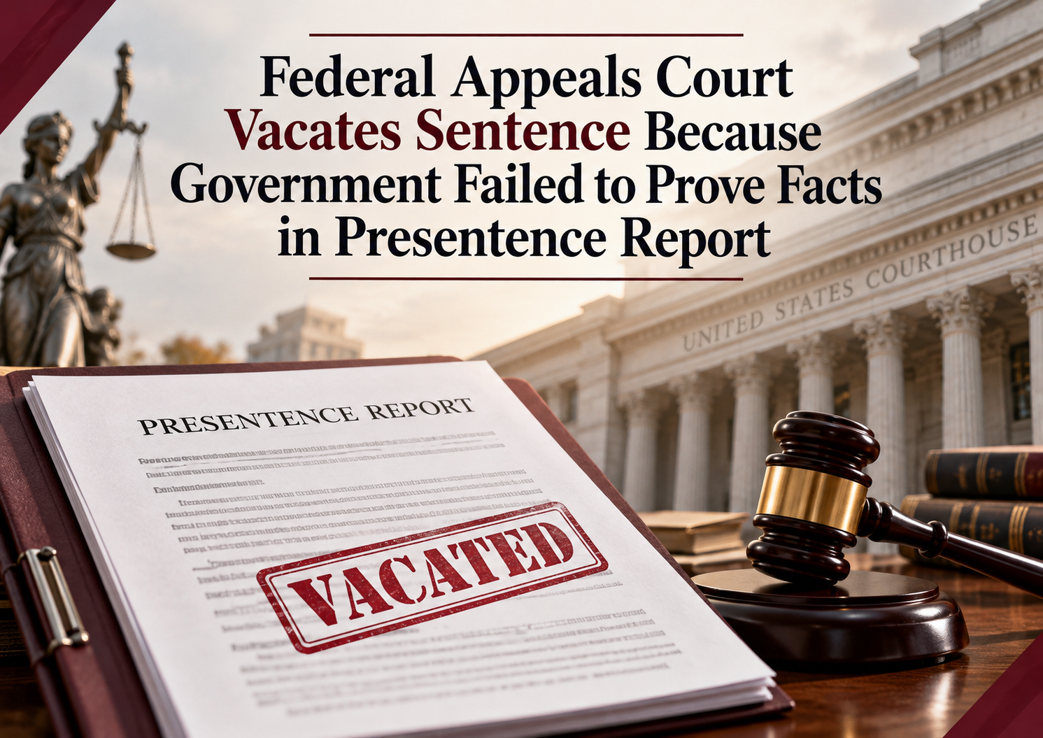 Federal Appeals Court Vacates Sentence Because Government Failed to Prove Facts in Presentence Report